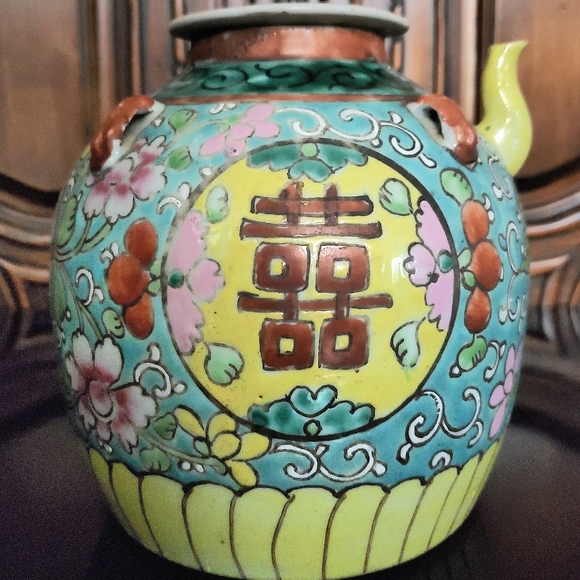 Vntg Handcrafted Asian 7" Tea Pot w/ Original Lid made in 🇵🇭Philippines - Picture 13 of 16